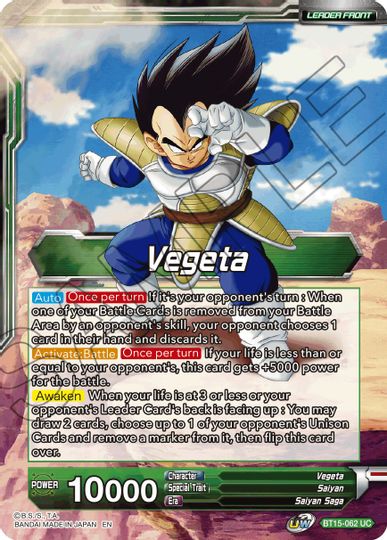 Vegeta // Vegeta, Destined Confrontation (BT15-062) [Saiyan Showdown Prerelease Promos] | Nerdhalla Games