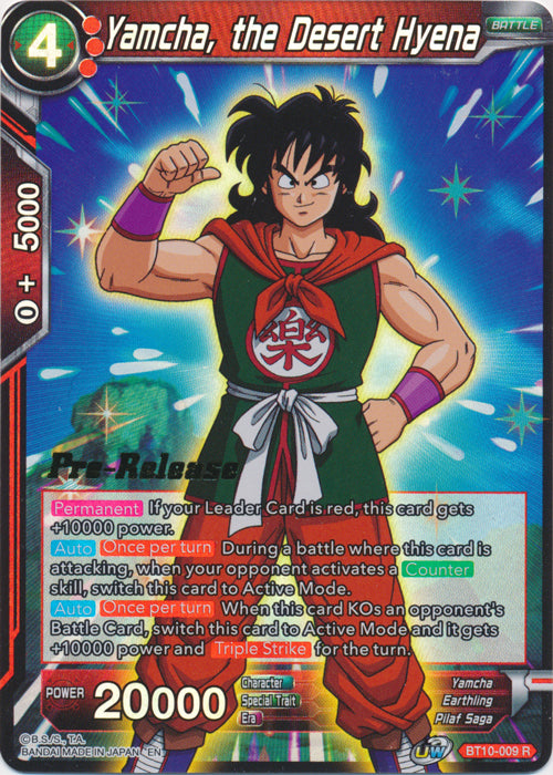 Yamcha, the Desert Hyena (BT10-009) [Rise of the Unison Warrior Prerelease Promos] | Nerdhalla Games