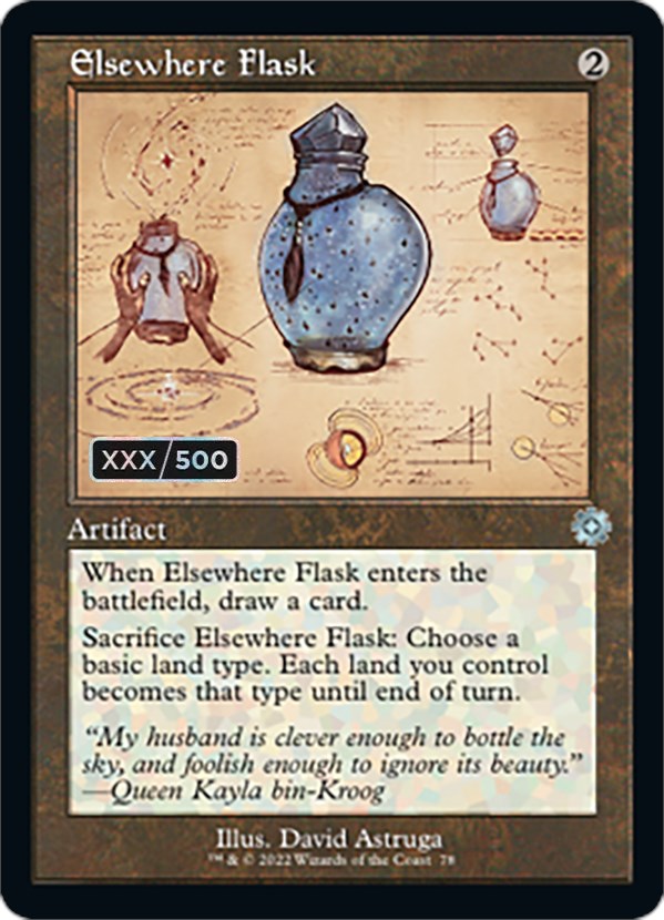 Elsewhere Flask (Retro Schematic) (Serial Numbered) [The Brothers' War Retro Artifacts] | Nerdhalla Games