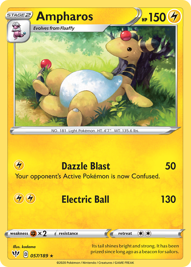 Ampharos (057/189) [Sword & Shield: Darkness Ablaze] | Nerdhalla Games