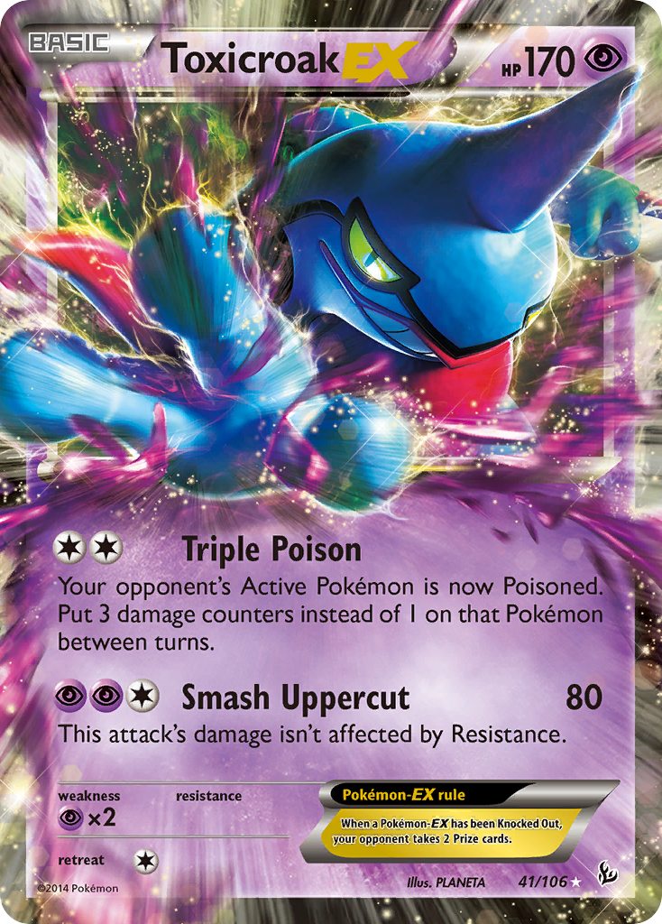 Toxicroak EX (41/106) [XY: Flashfire] | Nerdhalla Games