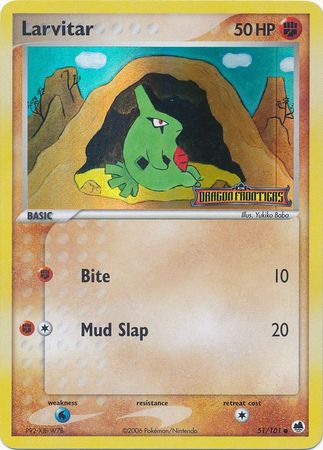 Larvitar (51/101) (Stamped) [EX: Dragon Frontiers] | Nerdhalla Games