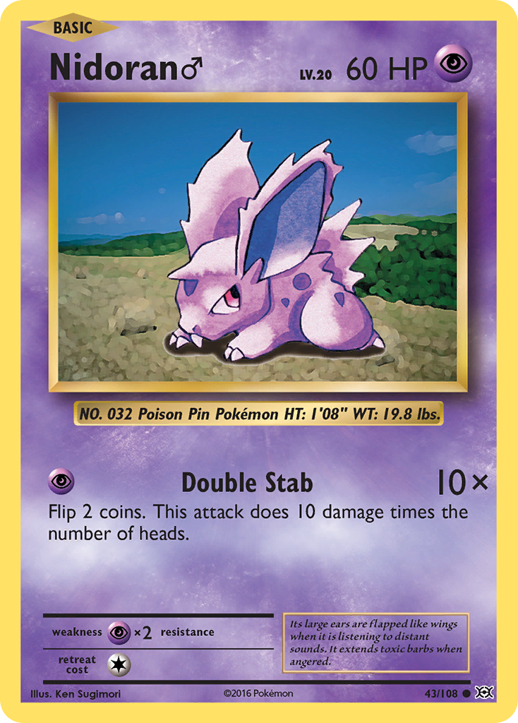 Nidoran (43/108) (Male) [XY: Evolutions] | Nerdhalla Games