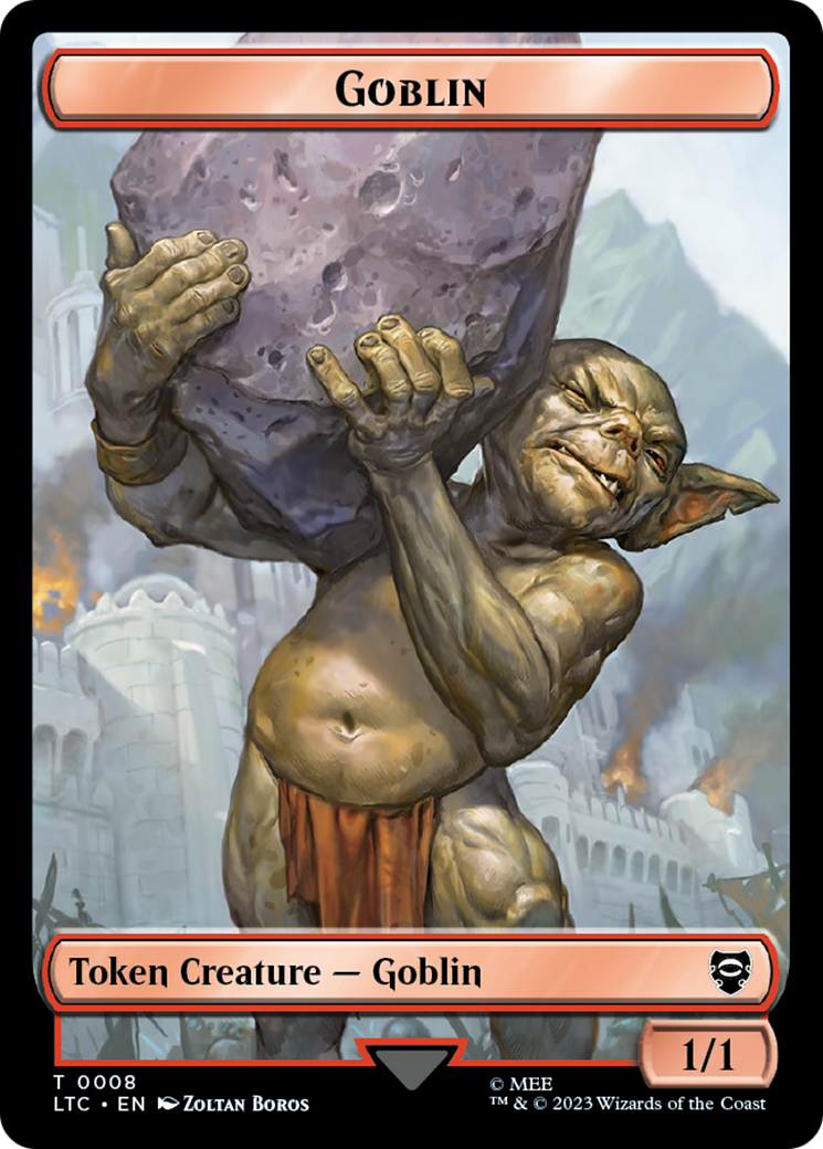 Goblin // Wraith Double-Sided Token [The Lord of the Rings: Tales of Middle-Earth Commander Tokens] | Nerdhalla Games