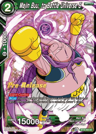 Majin Buu, to Battle Universe 6 (BT16-055) [Realm of the Gods Prerelease Promos] | Nerdhalla Games