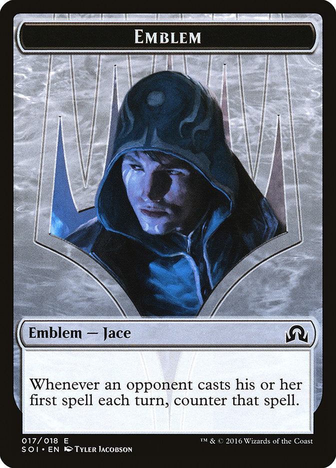 Jace, Unraveler of Secrets Emblem [Shadows over Innistrad Tokens] | Nerdhalla Games