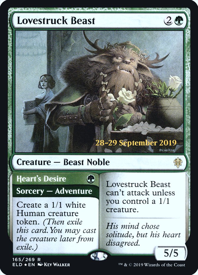 Lovestruck Beast // Heart's Desire  [Throne of Eldraine Prerelease Promos] | Nerdhalla Games