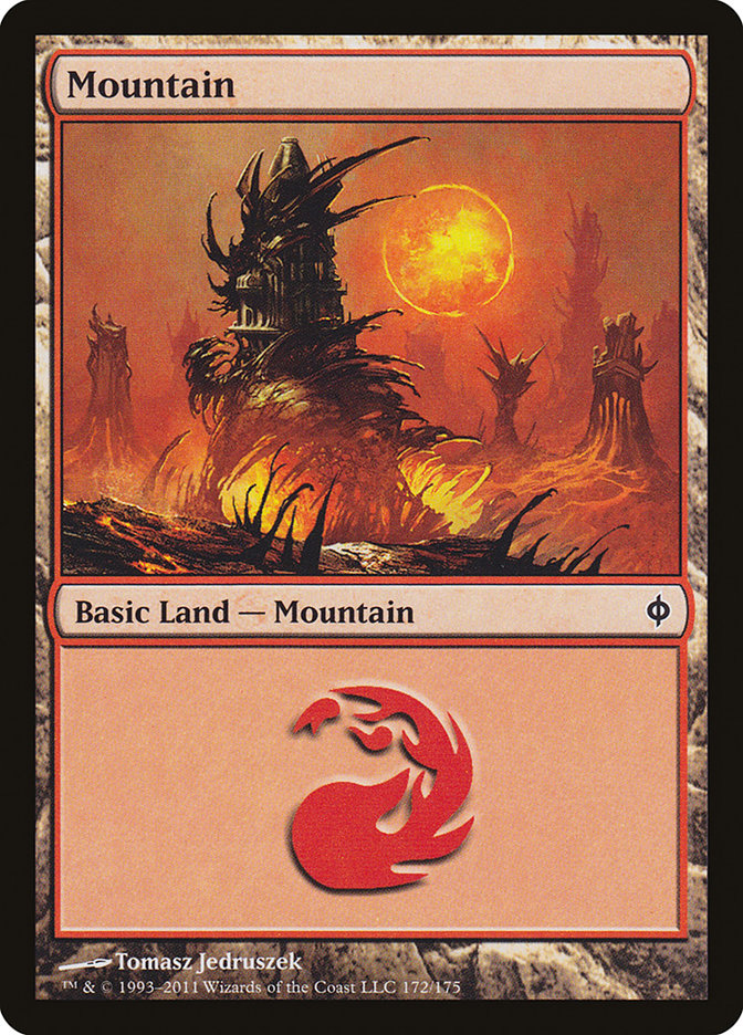 Mountain (172) [New Phyrexia] | Nerdhalla Games