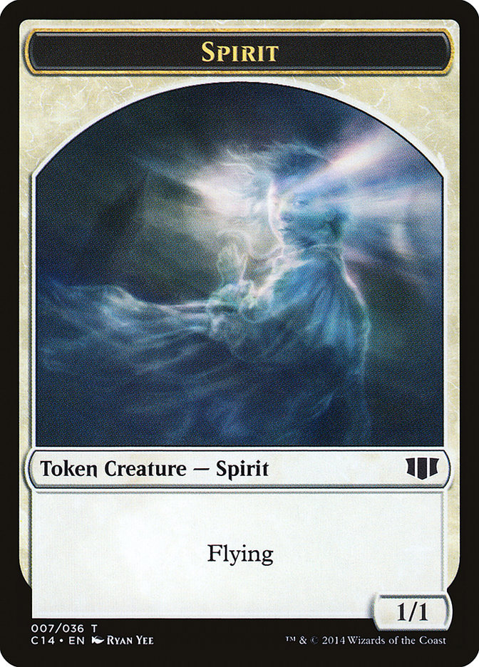 Soldier // Spirit Double-sided Token [Commander 2014 Tokens] | Nerdhalla Games