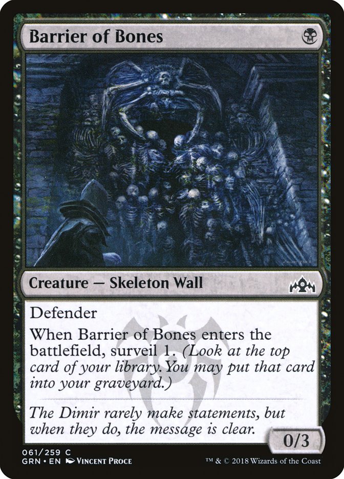 Barrier of Bones [Guilds of Ravnica] | Nerdhalla Games