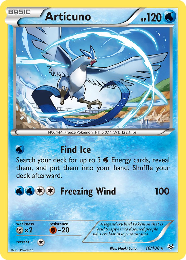 Articuno (16/108) (Theme Deck Exclusive) [XY: Roaring Skies] | Nerdhalla Games