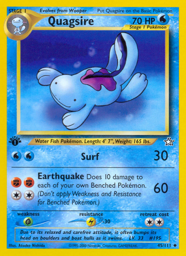 Quagsire (45/111) [Neo Genesis 1st Edition] | Nerdhalla Games