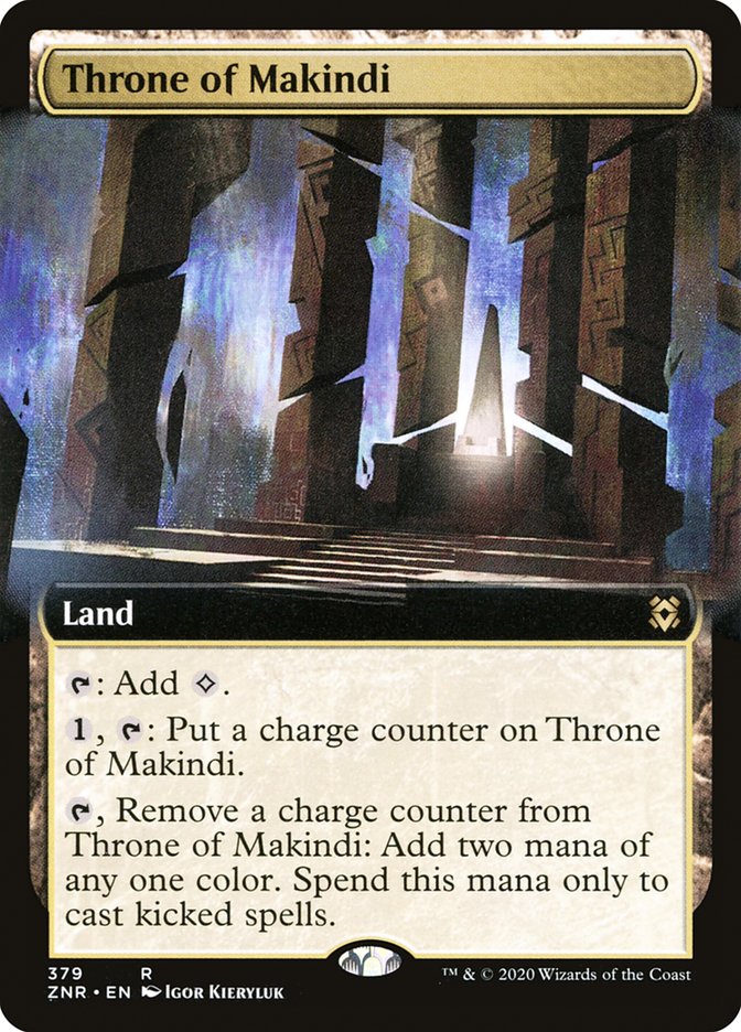 Throne of Makindi (Extended Art) [Zendikar Rising] | Nerdhalla Games