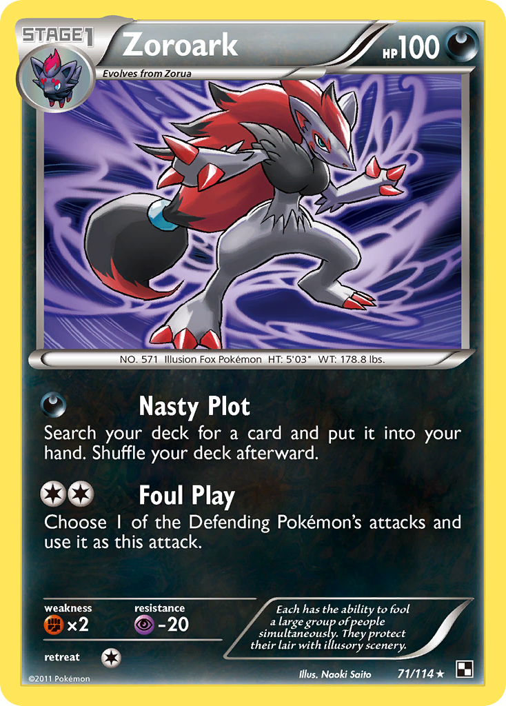 Zoroark (71/114) (Theme Deck Exclusive) [Black & White: Base Set] | Nerdhalla Games