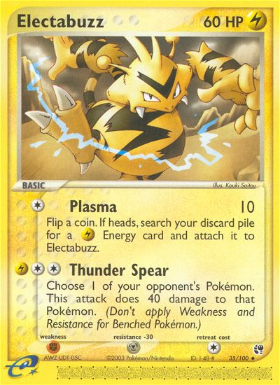 Electabuzz (35/100) [EX: Sandstorm] | Nerdhalla Games