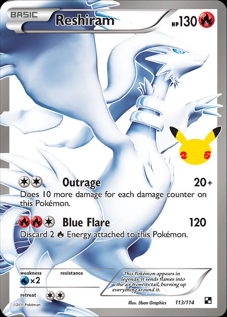 Reshiram (113/114) [Celebrations: 25th Anniversary - Classic Collection] | Nerdhalla Games