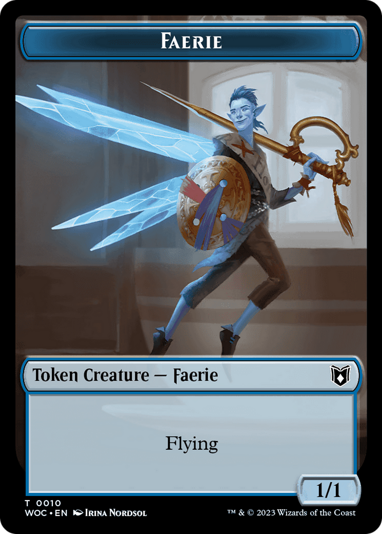 Faerie // Human Double-Sided Token [Wilds of Eldraine Commander Tokens] | Nerdhalla Games