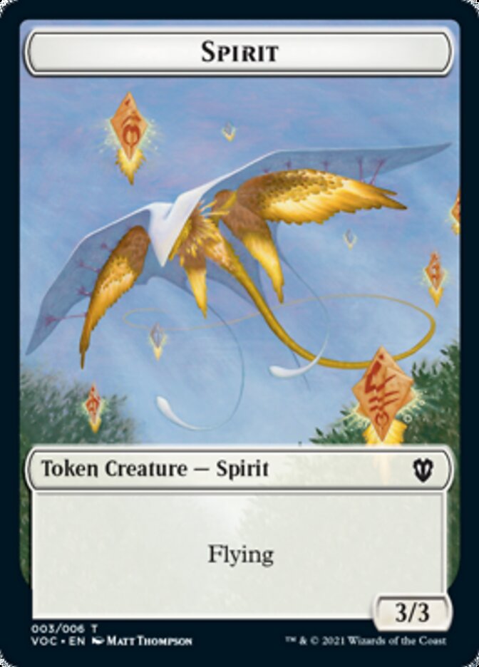 Spirit (003) // Thopter Double-sided Token [Innistrad: Crimson Vow Commander Tokens] | Nerdhalla Games