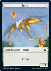 Spirit (003) // Thopter Double-sided Token [Innistrad: Crimson Vow Commander Tokens] | Nerdhalla Games