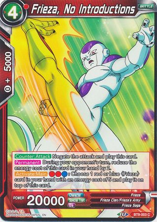 Frieza, No Introductions [BT9-003] | Nerdhalla Games