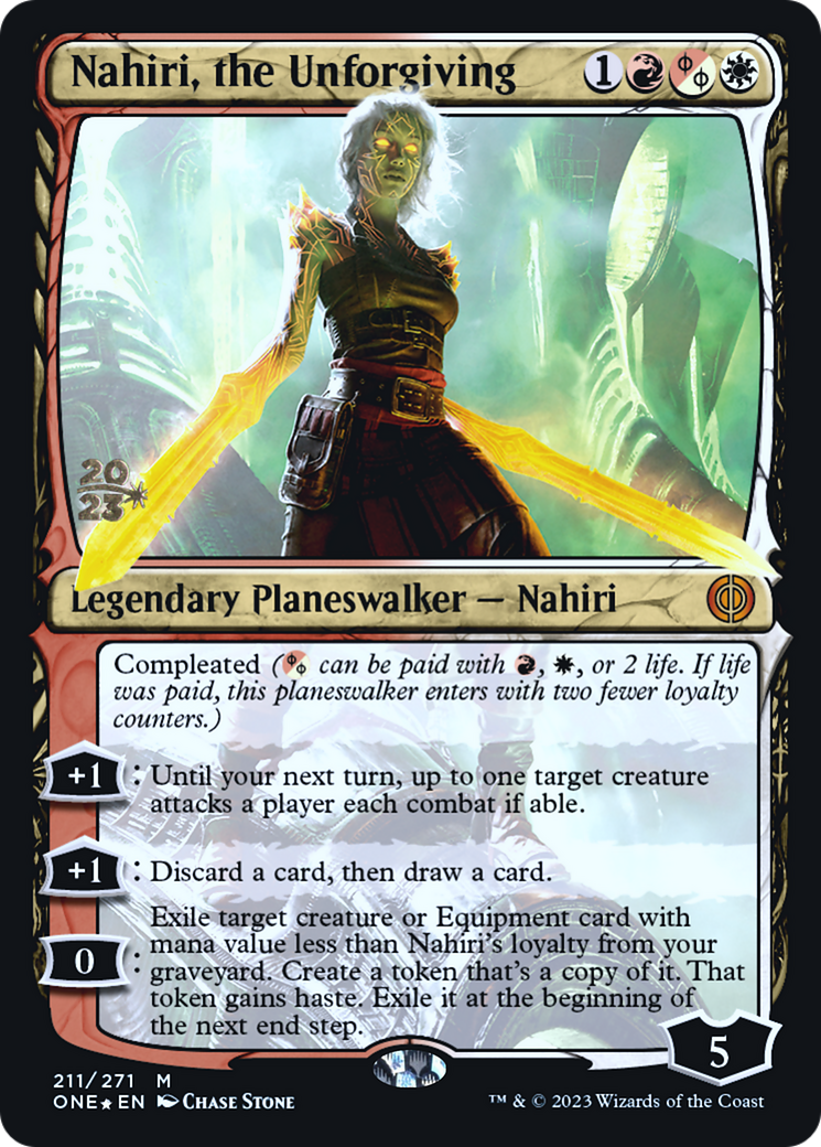 Nahiri, the Unforgiving [Phyrexia: All Will Be One Prerelease Promos] | Nerdhalla Games