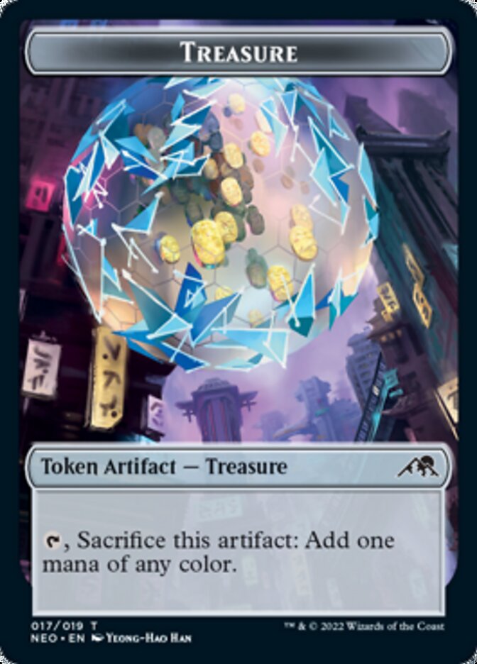 Treasure Token [Kamigawa: Neon Dynasty Tokens] | Nerdhalla Games