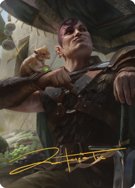 Minsc & Boo, Timeless Heroes Art Card (38) (Gold-Stamped Signature) [Commander Legends: Battle for Baldur's Gate Art Series] | Nerdhalla Games