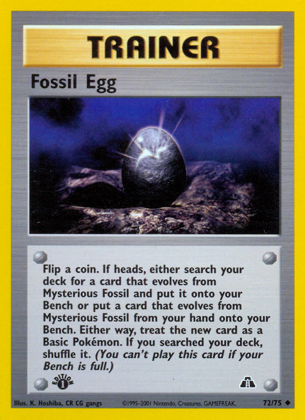 Fossil Egg (72/75) [Neo Discovery 1st Edition] | Nerdhalla Games