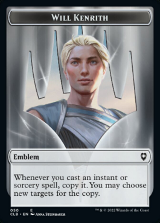 Will Kenrith Emblem // Copy Double-sided Token [Commander Legends: Battle for Baldur's Gate Tokens] | Nerdhalla Games