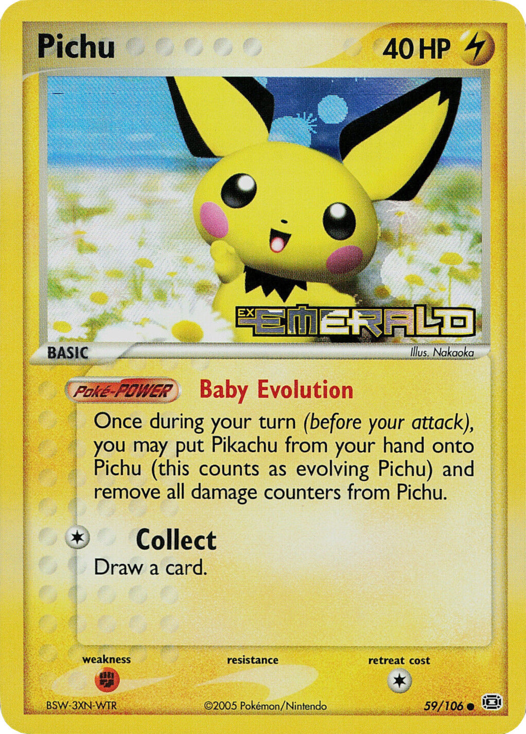 Pichu (59/106) (Stamped) [EX: Emerald] | Nerdhalla Games