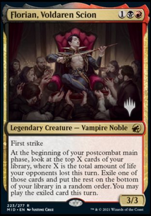 Florian, Voldaren Scion (Promo Pack) [Innistrad: Midnight Hunt Promos] | Nerdhalla Games