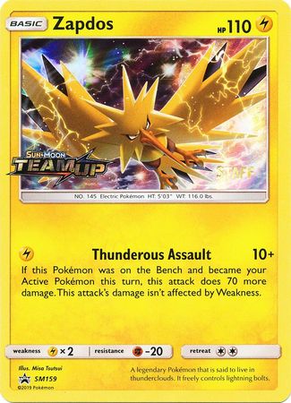 Zapdos (SM159) (Staff) [Sun & Moon: Black Star Promos] | Nerdhalla Games