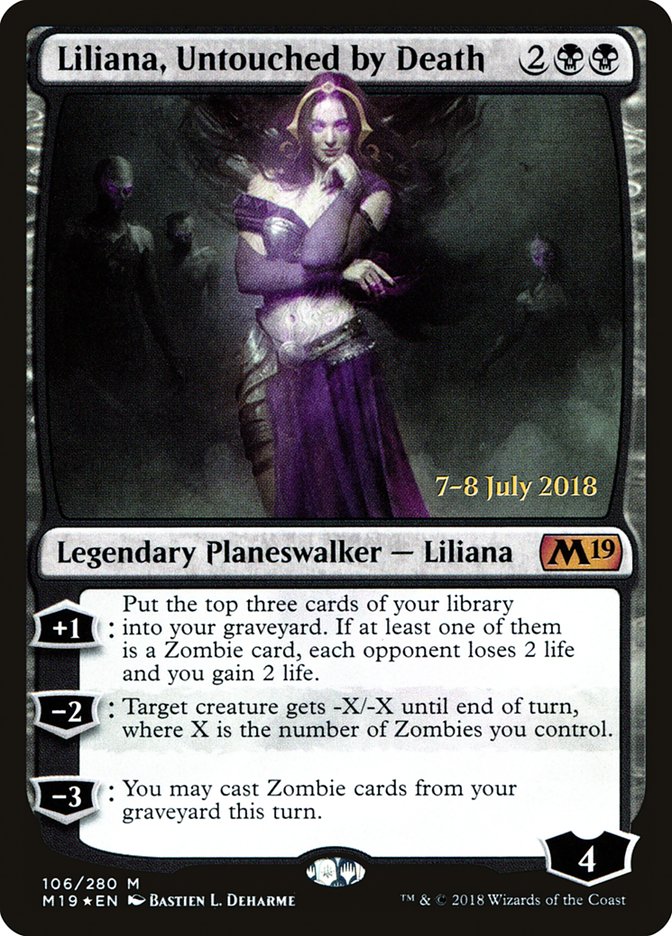 Liliana, Untouched by Death  [Core Set 2019 Prerelease Promos] | Nerdhalla Games