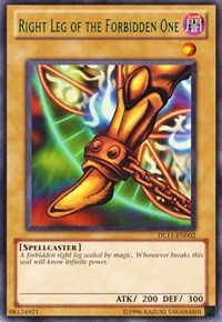 Right Leg of the Forbidden One (Green) [DL11-EN002] Rare | Nerdhalla Games