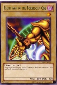 Right Arm of the Forbidden One (Green) [DL11-EN004] Rare | Nerdhalla Games