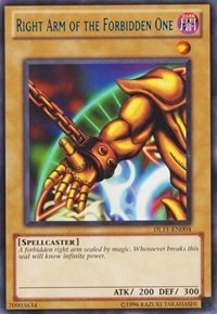 Right Arm of the Forbidden One (Blue) [DL11-EN004] Rare | Nerdhalla Games