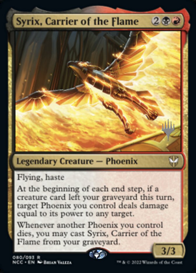 Syrix, Carrier of the Flame (Promo Pack) [Streets of New Capenna Commander Promos] | Nerdhalla Games