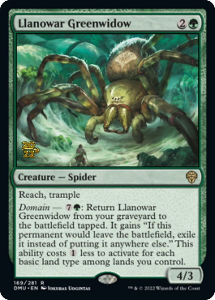 Llanowar Greenwidow [Dominaria United Prerelease Promos] | Nerdhalla Games