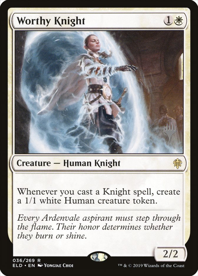 Worthy Knight (Promo Pack) [Throne of Eldraine Promos] | Nerdhalla Games