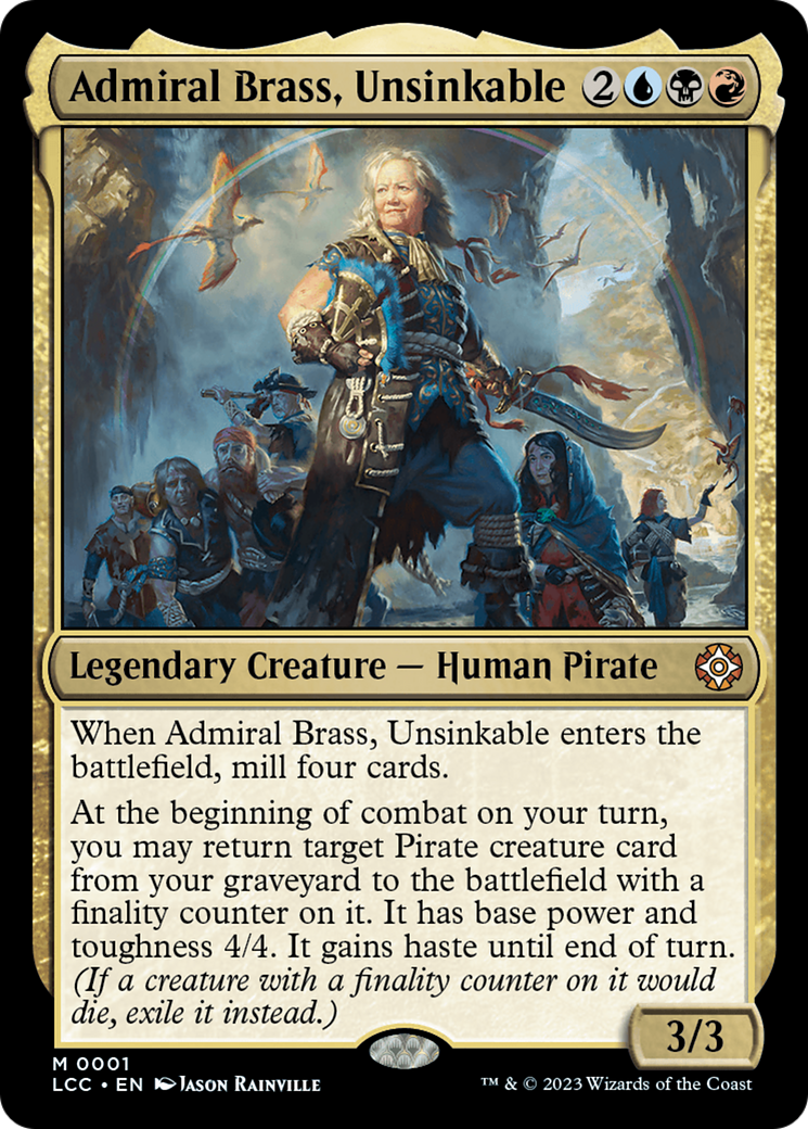 Admiral Brass, Unsinkable (Display Commander) [The Lost Caverns of Ixalan Commander] | Nerdhalla Games