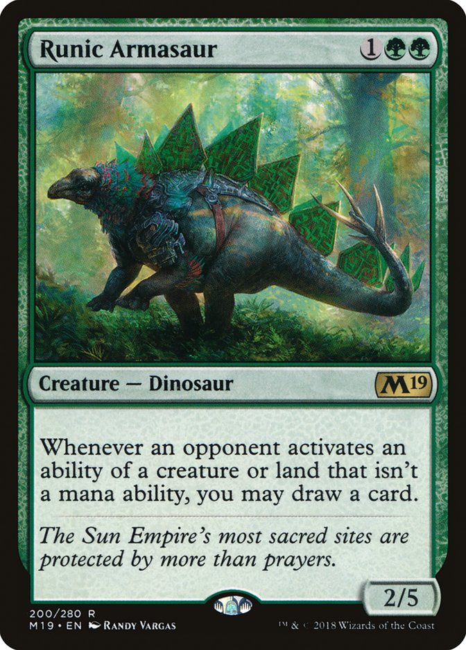 Runic Armasaur [Core Set 2019] | Nerdhalla Games