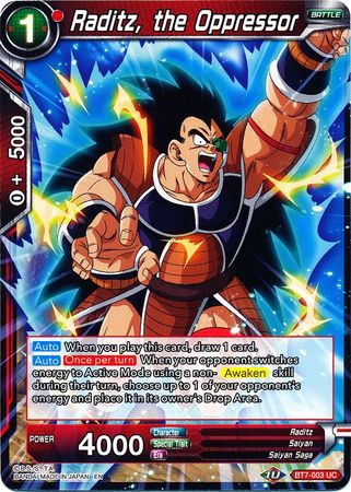 Raditz, the Oppressor [BT7-003] | Nerdhalla Games