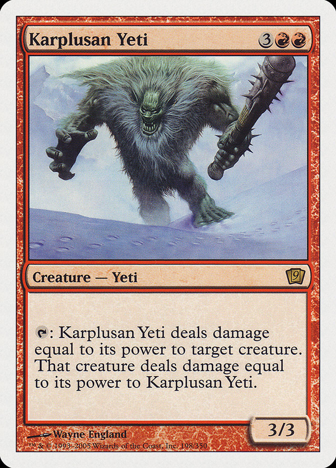 Karplusan Yeti [Ninth Edition] | Nerdhalla Games