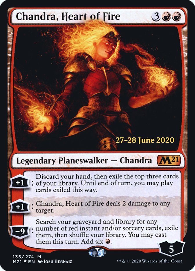 Chandra, Heart of Fire  [Core Set 2021 Prerelease Promos] | Nerdhalla Games