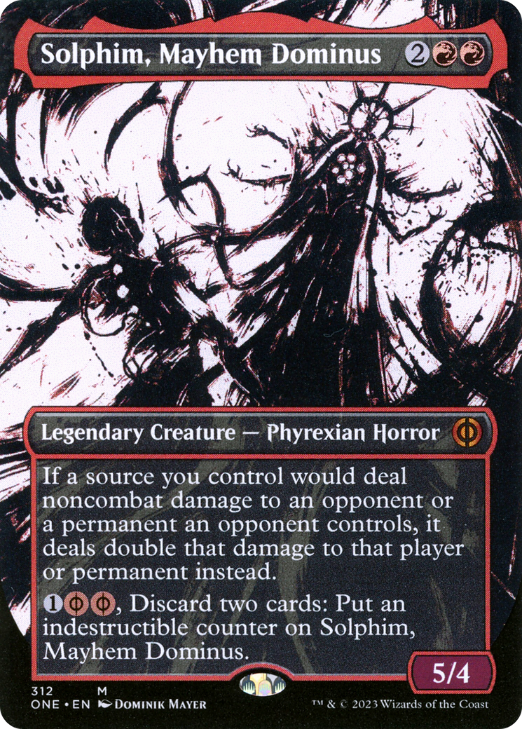 Solphim, Mayhem Dominus (Borderless Ichor) [Phyrexia: All Will Be One] | Nerdhalla Games