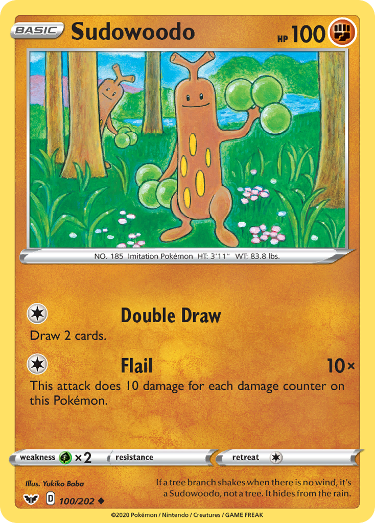 Sudowoodo (100/202) [Sword & Shield: Base Set] | Nerdhalla Games