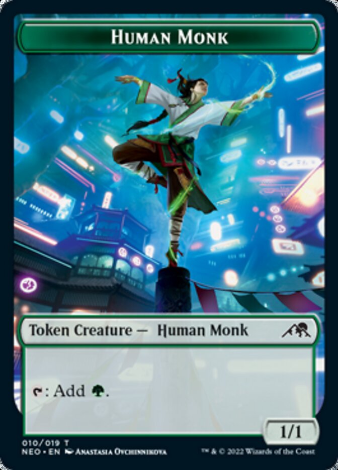 Human Monk Token [Kamigawa: Neon Dynasty Tokens] | Nerdhalla Games