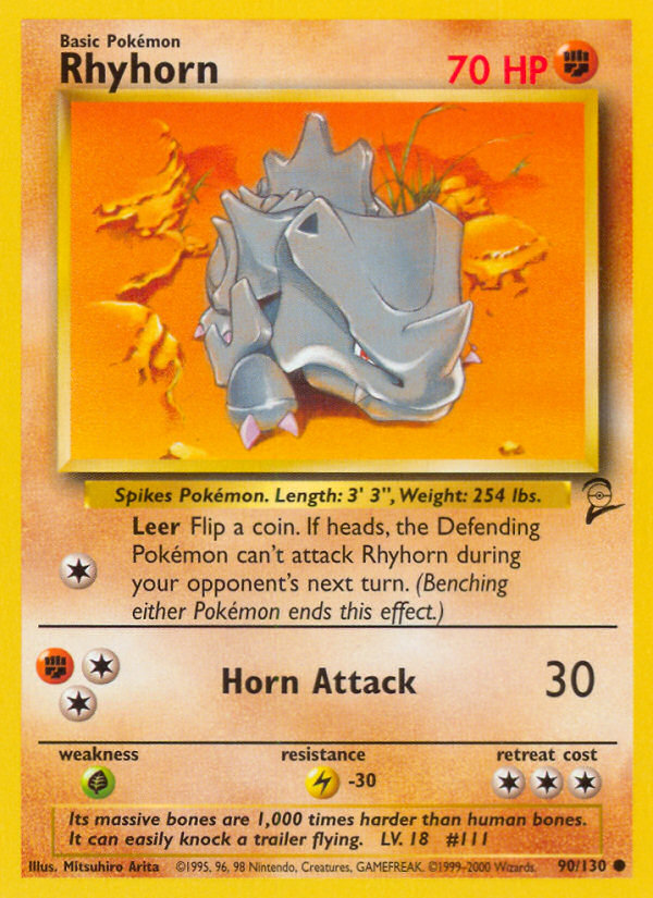 Rhyhorn (90/130) [Base Set 2] | Nerdhalla Games