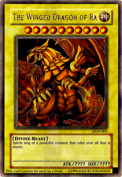 The Winged Dragon of Ra [DOD-001] Prismatic Secret Rare | Nerdhalla Games