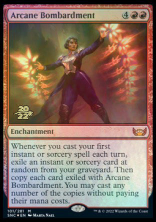 Arcane Bombardment [Streets of New Capenna Prerelease Promos] | Nerdhalla Games